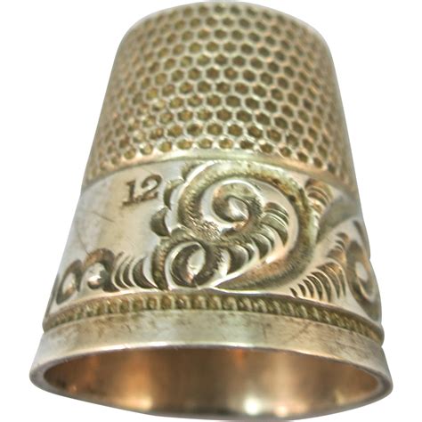VINTAGE Sterling Thimble Size 12 MYYD from ruthsantiques on Ruby Lane