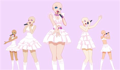 Base 53 Singing Idols Anime Poses Reference Singing Drawing