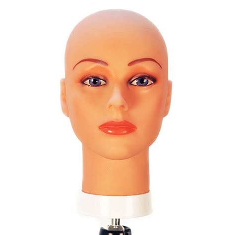 Bald Head Form With Rubber Skin Mannequin Head By Celebrity At