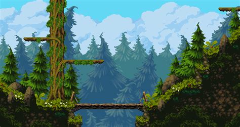Pixel Art Environment High Forest Pixel Art Pixel Scene Design