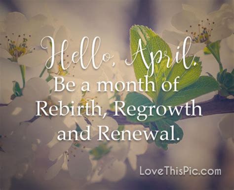 10 New Beautiful Hello April Quotes And Sayings