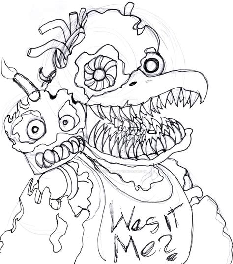 F Naf Nightmare Cupcake Coloring Pages Coloring Pages