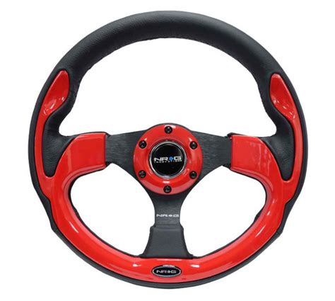 Nrg Reinforced Sport Steering Wheel 320mm Red Trim Rst 001rd
