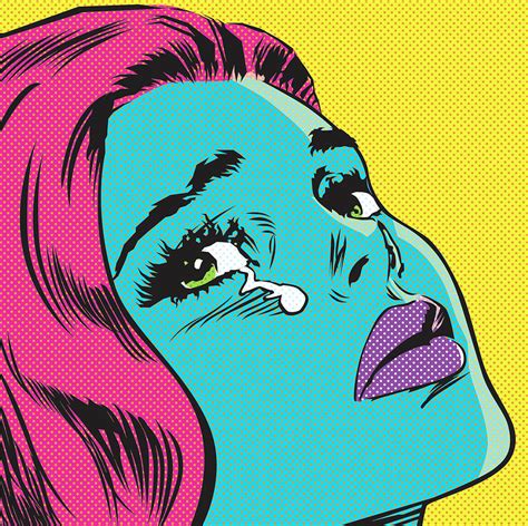 Blue Girl Crying Digital Art By Pop Art World