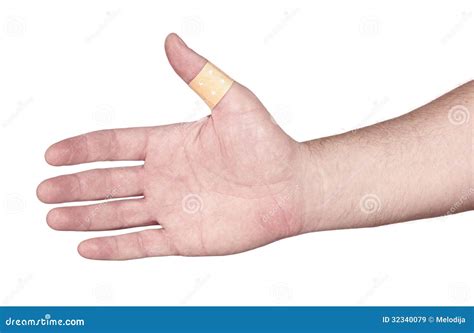 Hands With Band Aid Adesive Plaster Stock Image Image Of Injury