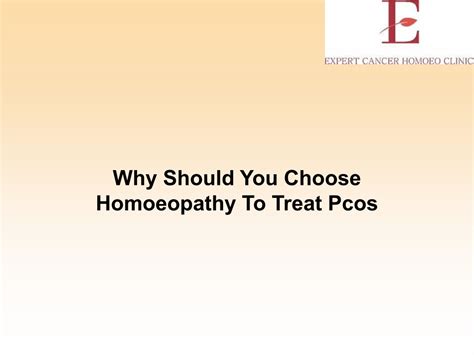 Ppt Why Should You Choose Homoeopathy To Treat Pcos Powerpoint