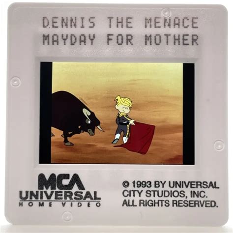 35mm Slide Dennis The Menace 80s Animated Mayday For Mother Vtg