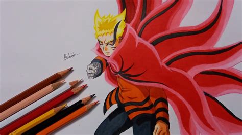 Drawing Naruto Baryon Mode From Boruto Naruto Next Generation Youtube