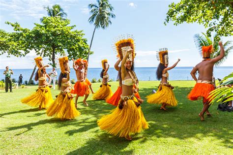 Polynesian Women Perform Traditional Dance In Tahiti Papeete French Polynesia Polynesian Dances