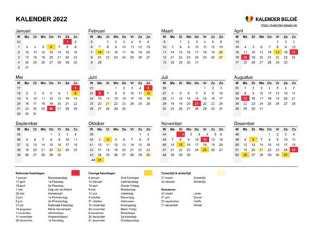 Kalender 2022 Nederlands