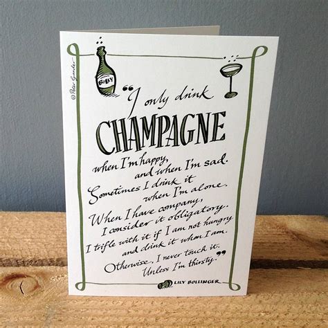 Be inspired by our quotable collection of everyday cards and magnets. champagne quote greetings card by have a gander ...