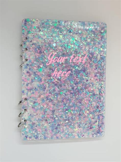 Personalised Glitter Notebook Handmade With Love