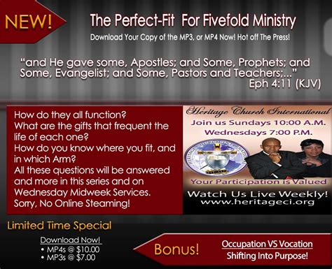 The Perfect Fit For Fivefold Ministry The Prophet Center