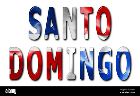 Palabra De Santo Domingo Con Una Textura De Bandera De República