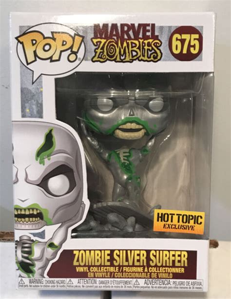 Funko Pop Marvel Zombies Zombie Silver Surfer 675 Hot Topic No Magneto