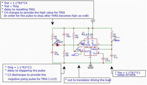 555 Ne555 Delayed Monostable Timer With Discharging Capacitor After
