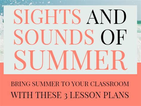 Sights And Sounds Of Summer Teaching Resources