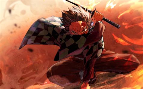 2880x1800 Resolution Angry Tanjirou Kamado Macbook Pro Retina Wallpaper