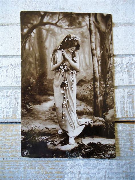 Wood Nymph Doll Postcard Artist Woman Lady Girl Forest Trees Etsy Wood Nymphs Postcard Artist