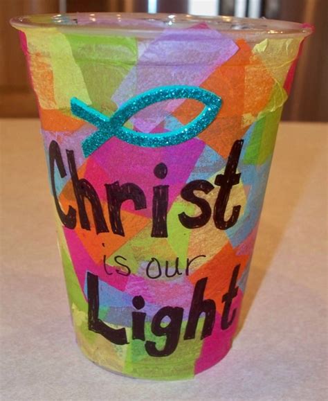 Lanterns Using Plastic Cups And Tissue Paper Vacation Bible School