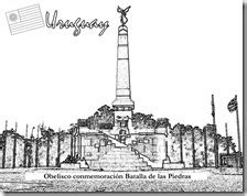 Une tres de las principales arterias viales de la ciudad. Uruguay monumentos Artigas para colorear | Colorear dibujos infantiles