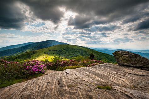 Blue Ridge Mountains Landscape Roan Mountain Appalachian Trail Nc Tn