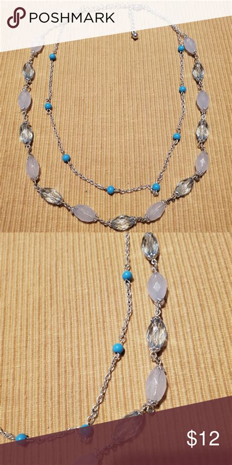 Short Necklace Double Strand Adjustable Necklace The Beads Are Frosted