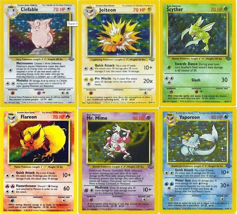 Box for pokemon cards 3d print model. Rare Holo (shiny) Jungle Pokemon cards All 16 Out of Print! | eBay