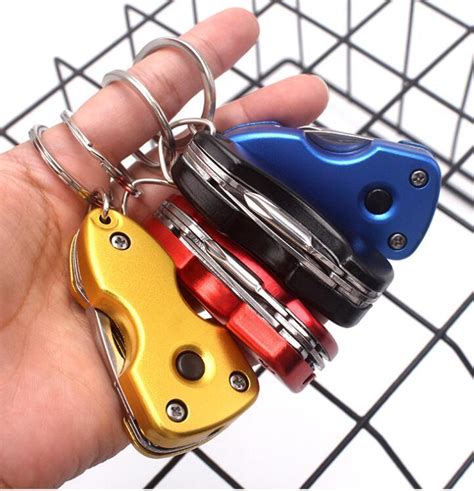 Portable Mini Edc Hand Tool Outdoor Keychain Keyring Survival Knife
