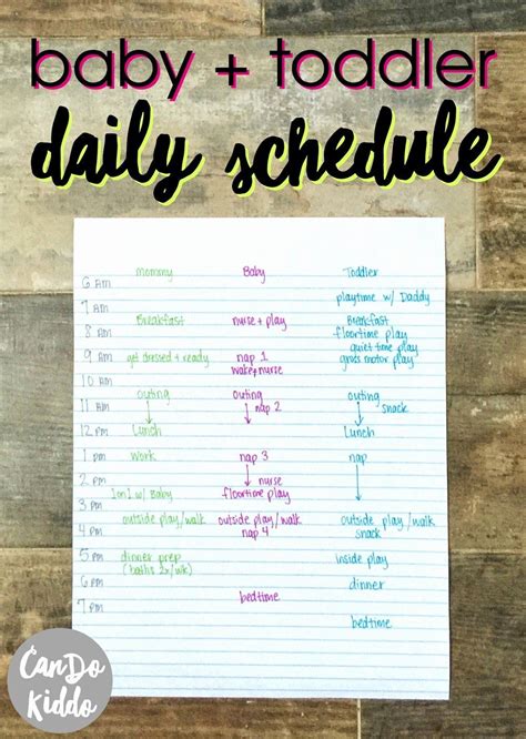 Stay At Home Mom Schedule Template