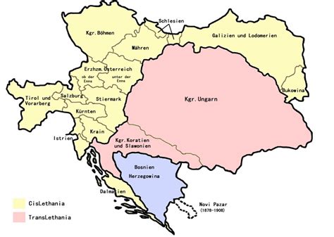 Ungern ligger i europa och landskoden är hu (koden med tre bokstäver är hun). Österreich-Ungarn - Landkarten