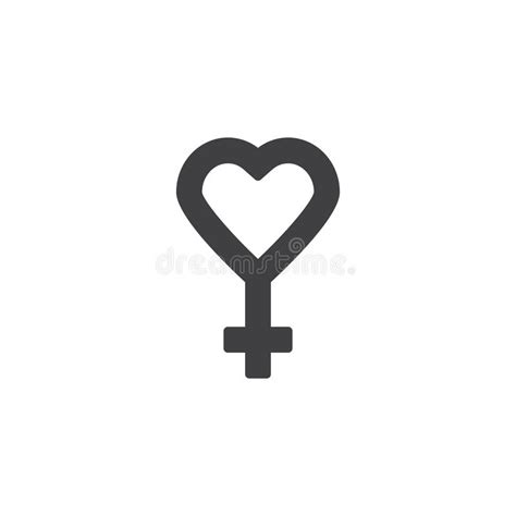 Female Gender Symbol Icon Vector Filled Flat Sign Solid Pictogram