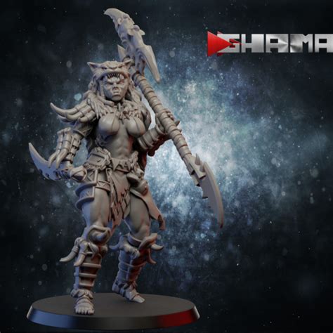 3d Printable Orc Female 2 Supports Ready By Ghamak