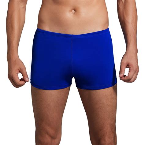 leshang mens swimming boxers trunks drawstring swim shorts males swimsuit quick drying water