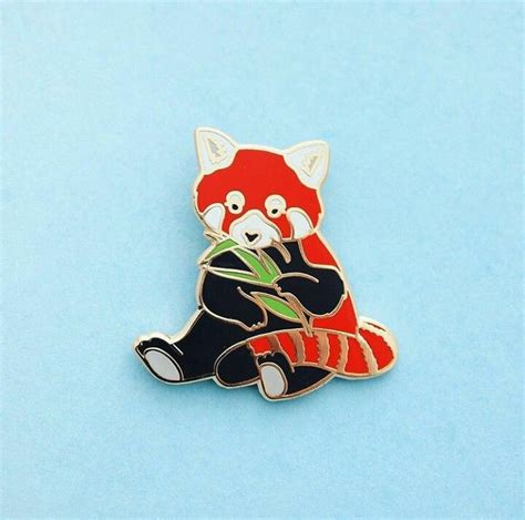 Red Panda Charity Enamel Pin Red Panda Enamel Pins Charity Pins