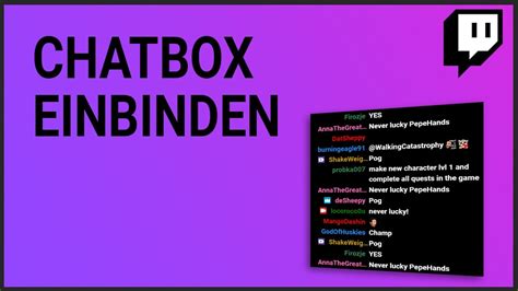 Chatbox In Twitch Studio Einfügen Youtube