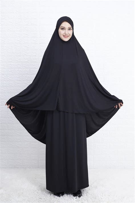 women prayer clothes set muslim abaya jilbab long dress arab hijab