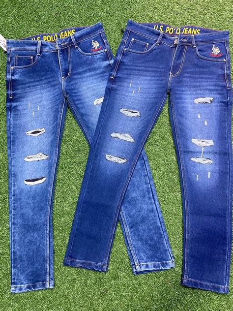 Slim Fit Mens Ripped Denim Jeans Blue At Rs 410piece In New Delhi