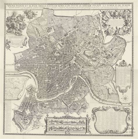 Mappa Della Città Di Roma Gb Falda 1676 Roma Ieri Oggi