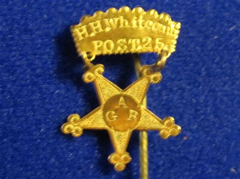 Civil War Vets Gold Gar Lapel Pin J Mountain Antiques