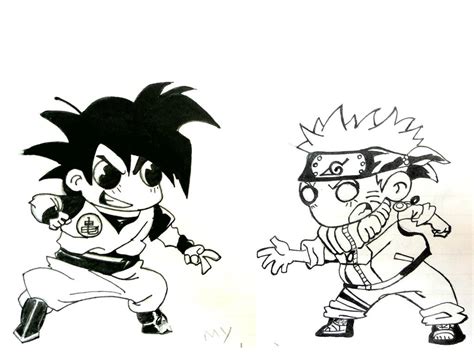 Naruto Vs Goku Drawings Easy