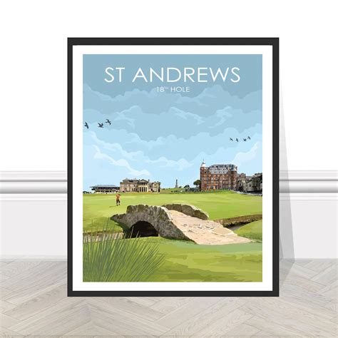 St Andrews 18th Hole Old Course Scotland British Open Golf Etsy