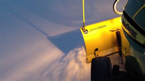 John Deere X500 Plowing Snow 3 11113 Youtube