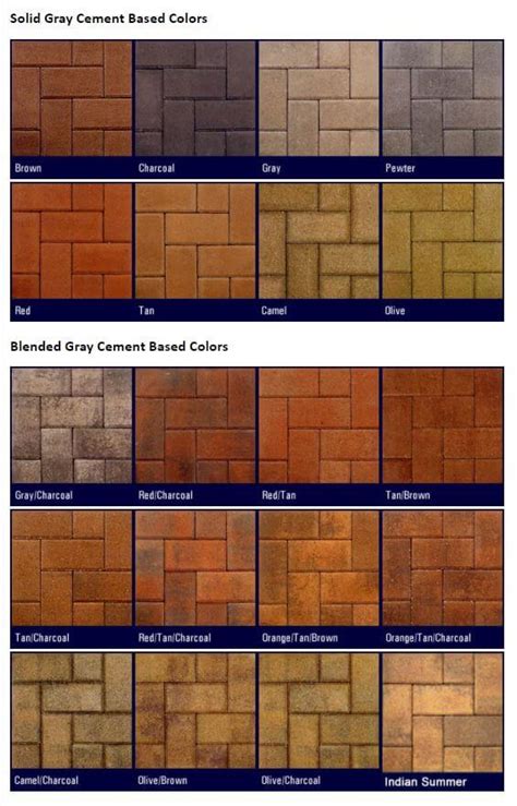 Pavers Products Colors Brick Pavers Installer Tampa Fl Abc Pavers