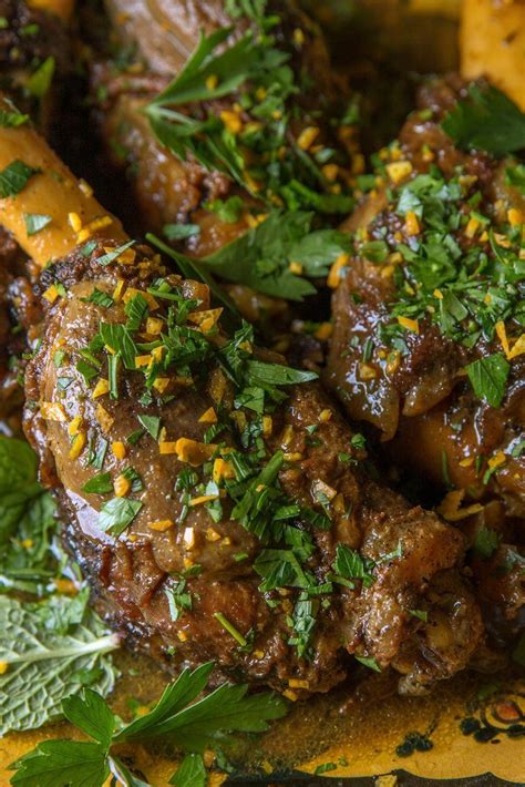 Coat the grill with a thin layer of oil, and grill skewers to desired doneness, about 10 minutes total for. Persian-Spiced Lamb Shanks Recipe | Lamb shank recipe ...