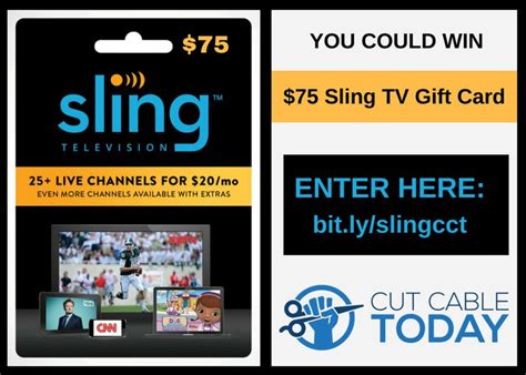 Try Your Hand At Winning A 75 Sling Tv T Card Bitlyslingcct
