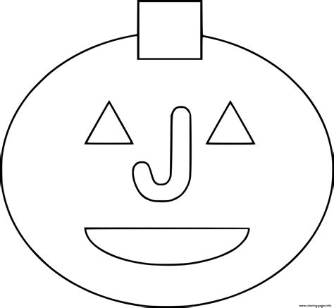 Geometrical Jack O Lantern Coloring Page Printable