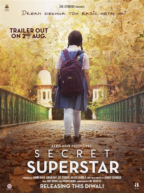 Aamir Khan Production Secret Superstar Official Poster Cinemaz World