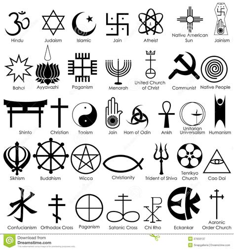 World Religious Symbol Stock Vector Illustration Of Editable 37659137