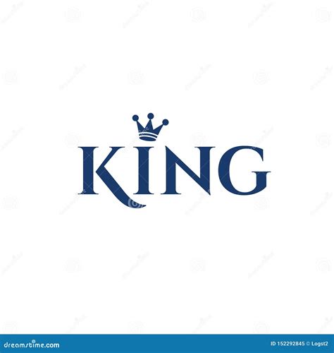 King Vector Logo King Icon King Inscription Stock Vector